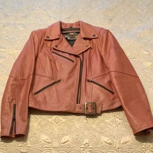 Pink Leather Harley-Davidson Jacket